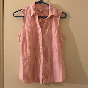 Charter Club striped sleeveless top